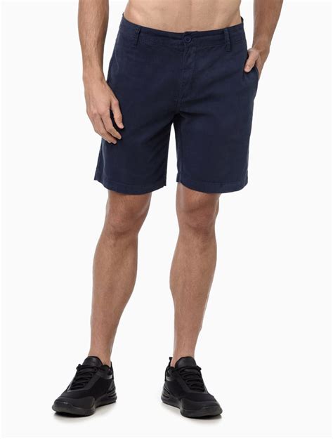 Bermuda de Sarja Masculina Chino Calvin Klein Jeans Azul .